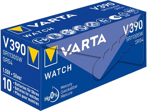 Afbeelding laden in galerijviewer, Varta v390 knoopcel batterij zilver
