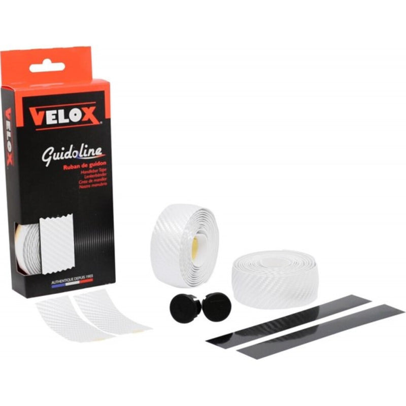 Afbeelding laden in galerijviewer, Velox guidoline stuurlint carbon look ø2.5x3.0mm 175cm wit
