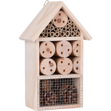 Basic houten insectenhotel 15x9x25 cm