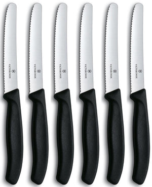 Victorinox tafel- tomatenmes gekarteld zwart lemmet