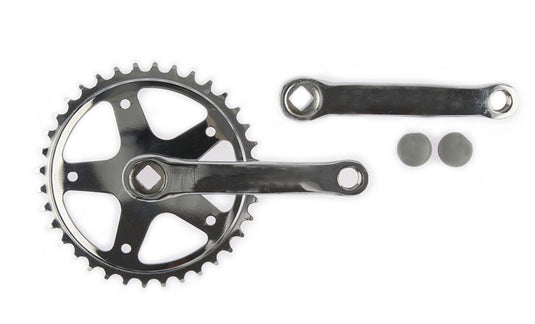 Vinty crankstel 36t. spieloos 130mm 1 8 zilver