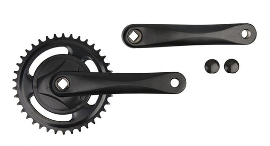 Buzaglo vinty crankstel 38t. met disc zwart 1 8