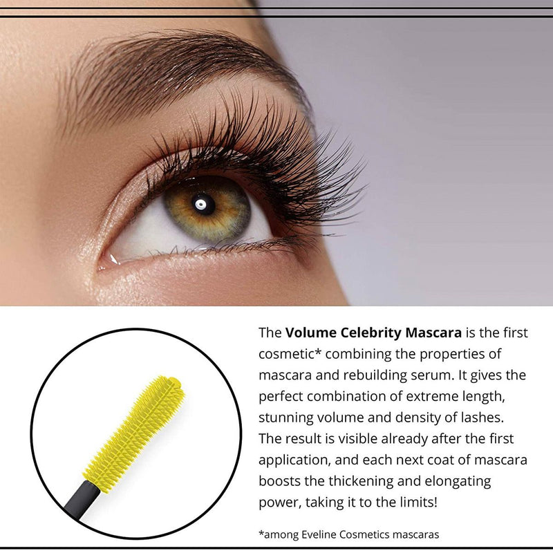 Afbeelding laden in galerijviewer, Eveline volume celebrities mascara zwart 9ml
