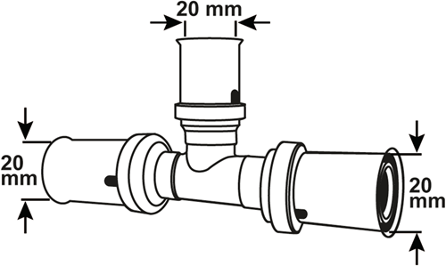 Afbeelding laden in galerijviewer, Cornat perskoppeling t-stuk 20mm 10s ms-a2 - vrptp500420n

