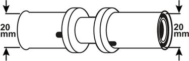 Cornat perskoppeling 20x20mm 10st ms-a2 - vrptp500655n