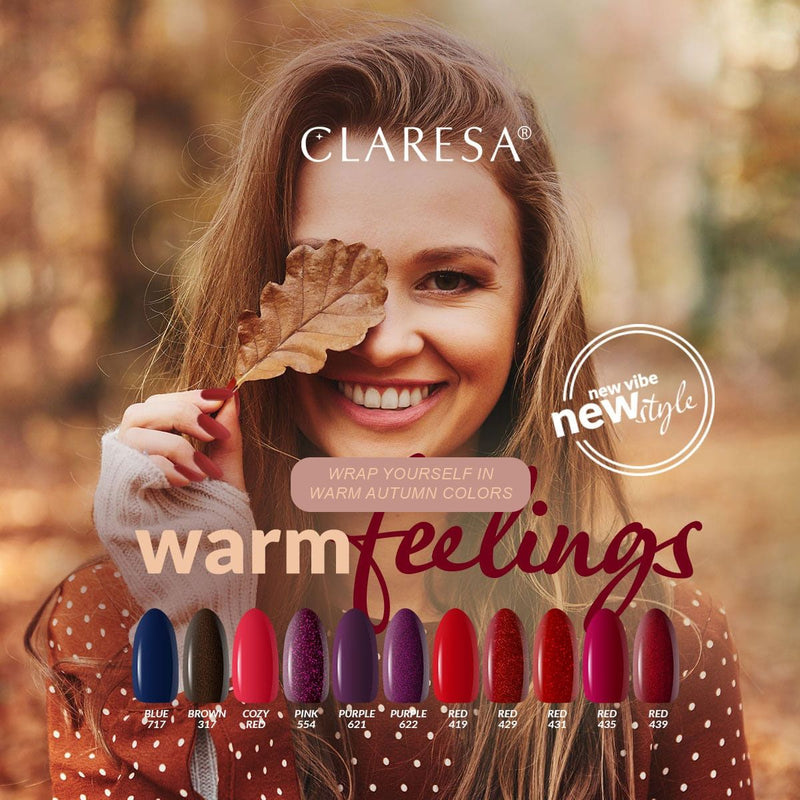 Afbeelding laden in galerijviewer, Claresa uv led gellak 5ml cozy red warm feelings
