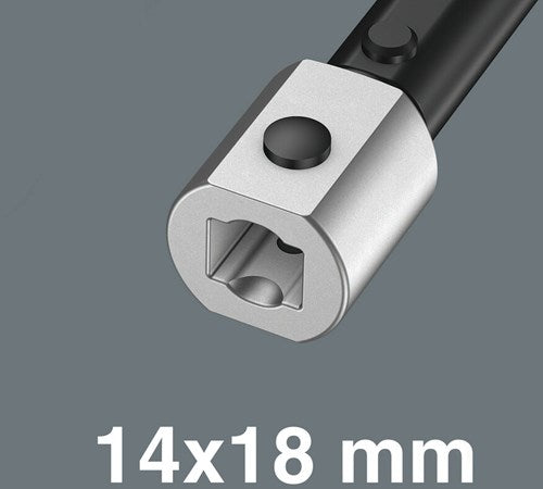 Afbeelding laden in galerijviewer, Wera 7880 joker l zelfinstellende insteek-steeksleutel voor sleutelmaat 16-19 mm, 14x18mm, 14x18 x 16-19 x 5 8-3 4 x 85.5 mm - 05020171001
