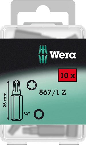Afbeelding laden in galerijviewer, Wera 867 1 z torx® bits, tx 15 x 25 mm (10 bits pro box) - 1 stuk(s) - 05072407001
