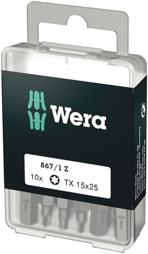 Afbeelding laden in galerijviewer, Wera 867 1 z torx® bits, tx 15 x 25 mm (10 bits pro box) - 1 stuk(s) - 05072407001
