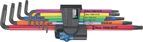 Afbeelding laden in galerijviewer, Wera inbussleutelset 967 9 tx xl multicolour hf 1 (9-delig, torx t8 tot t40)
