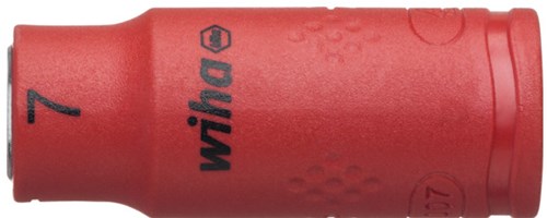 Afbeelding laden in galerijviewer, Wiha 246227 dopsleutelinzet geïsoleerd 1 4 buitenzeskant 7.0 mm x 42 mm - 43092
