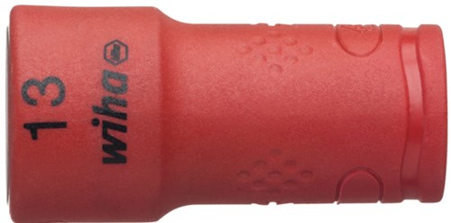 Afbeelding laden in galerijviewer, Wiha 246233 dopsleutelinzet geïsoleerd 1 4 buitenzeskant 13.0 mm x 42 mm - 43098
