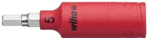 Wiha 246246 dopsleutelinzet geïsoleerd 1 4 binnenzeskant 5.0 mm x 65 mm - 43111