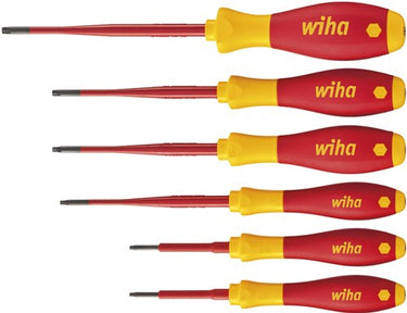 Wiha schroevendraaierset softfinish electric slimfix (rood geel, 6-delig)