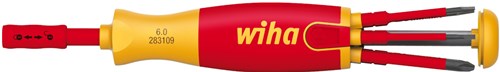Afbeelding laden in galerijviewer, Wiha schroevendraaier met bitmagazijn liftup electric (rood geel, 7-delig)
