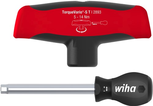 Afbeelding laden in galerijviewer, Wiha momentschroevendraaier met dwarsgreep | torquevario®-s t | 5-14 nm | variabel instelbare momentbegrenzing - 29233 - 29233
