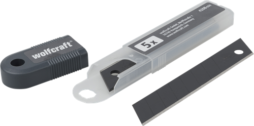 Afbeelding laden in galerijviewer, Wolfcraft abbrechklingen | 18mm | pro-sharp zwart | 5 stuks - 4208000
