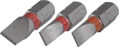 Afbeelding laden in galerijviewer, Wolfcraft bits solid | sleuf 0.8x5.5, 1.0x5.5, 1.2x6.5 | 3-delig - 1338000
