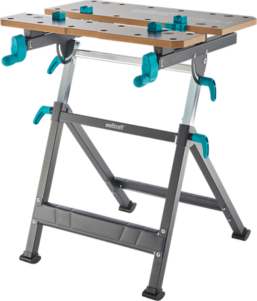 Wolfcraft - master 650 ergo - verstelbare werkbank - werktafel met bankschroef - klemtafel inklapbaar - opvouwbaar - 10 jaar garantie - 6870000