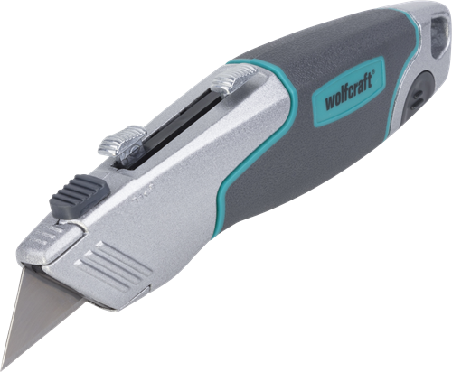 Afbeelding laden in galerijviewer, Wolfcraft - 2 in 1 duo uitschuifmes met twee lemmeten - mes - 4200000
