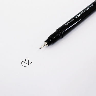 Tombow • fineliner mono drawing pen, line width 02 (approx. 0.30 mm), black