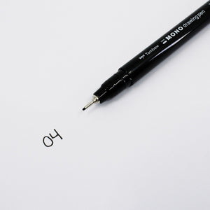 Tombow • fineliner mono drawing pen, line width 04 (approx. 0.40 mm), black