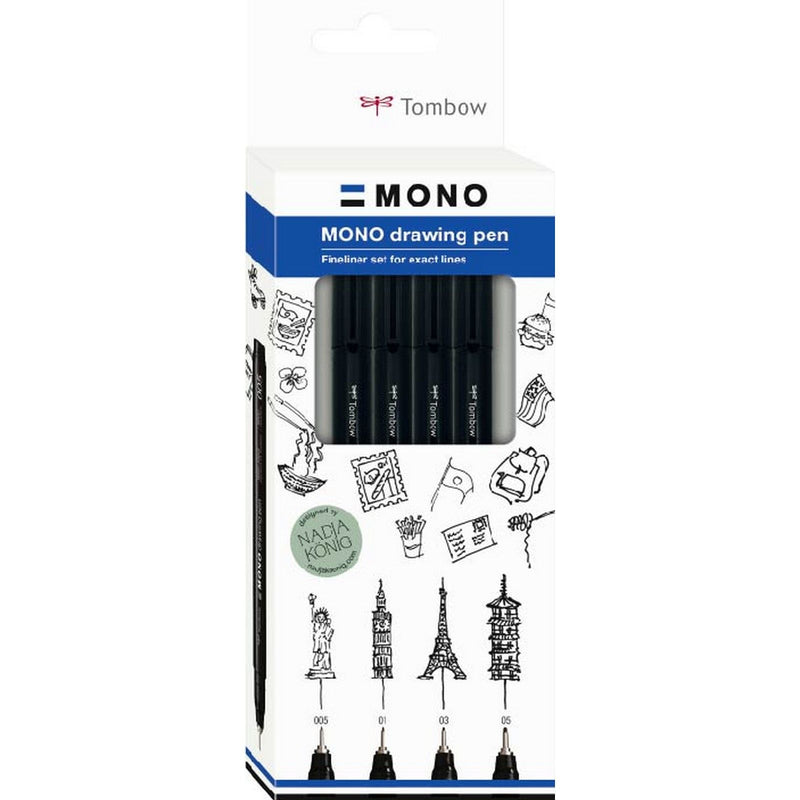 Afbeelding laden in galerijviewer, Tombow • mono drawing pen bold set, 4x
