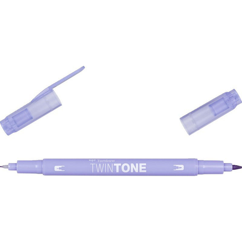 Afbeelding laden in galerijviewer, Tombow • twintone dual-tip brushpen pale purple
