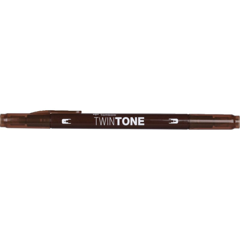 Afbeelding laden in galerijviewer, Tombow • twintone dual-tip brushpen chocolate
