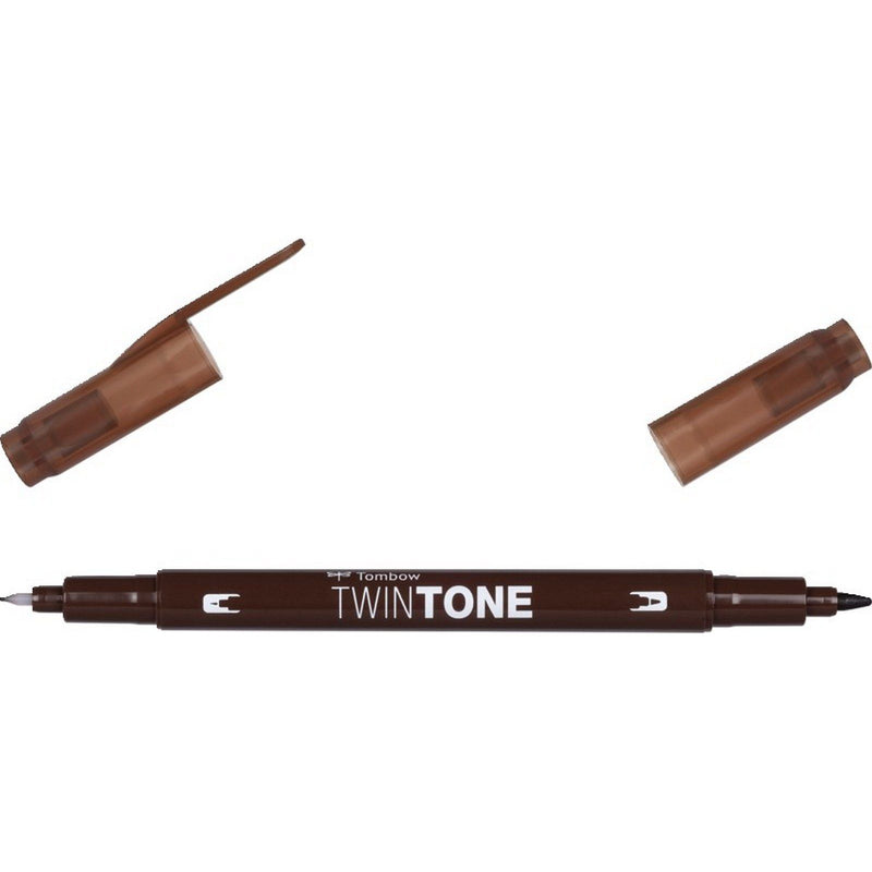 Afbeelding laden in galerijviewer, Tombow • twintone dual-tip brushpen chocolate
