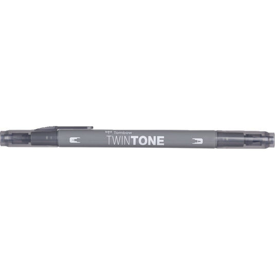 Tombow • twintone dual-tip brushpen grey