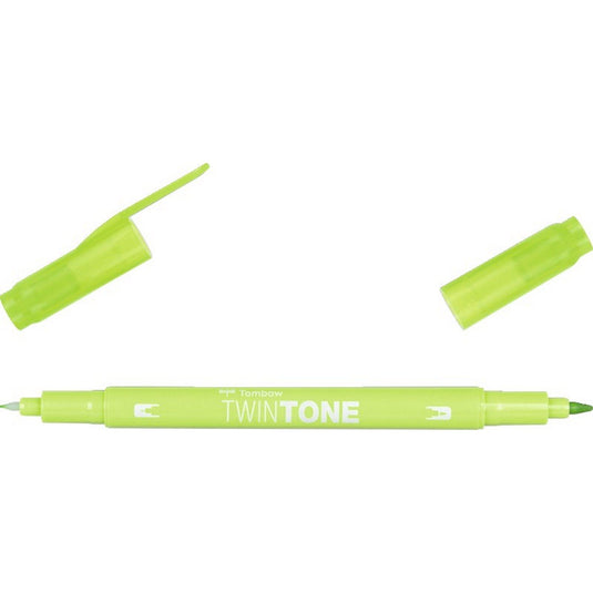 Tombow • twintone dual-tip brushpen lime green