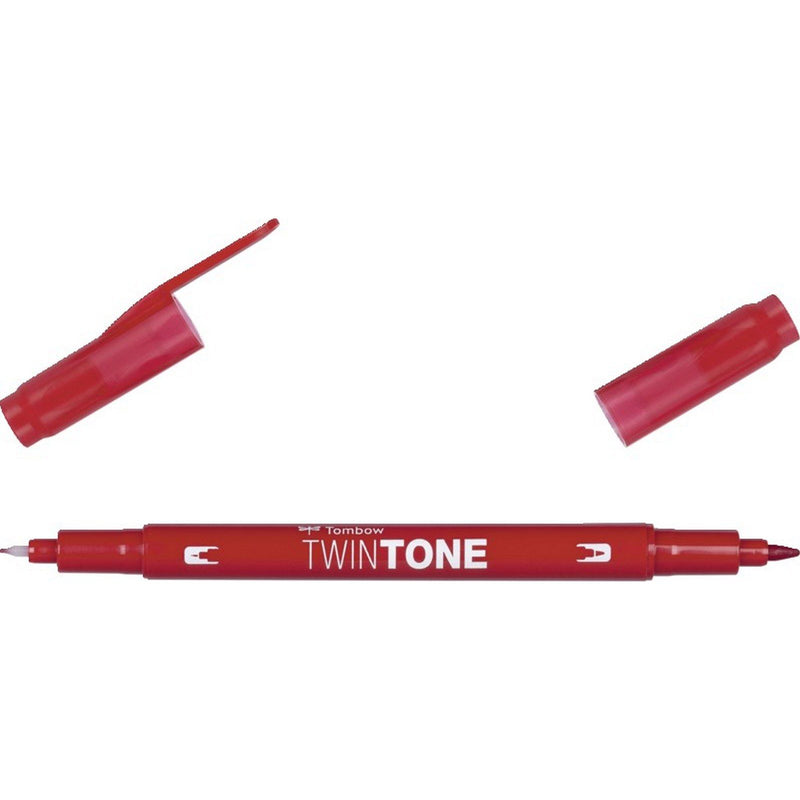 Afbeelding laden in galerijviewer, Tombow • twintone dual-tip brushpen strawberry red
