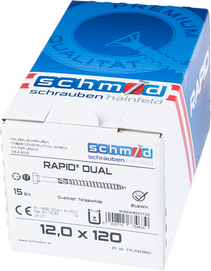 Schmid schrauben rapid-dual tx+6k 12,0x120 15 bv - wskk8022120