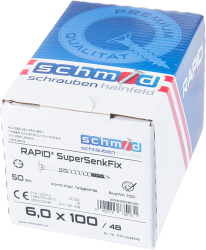 Afbeelding laden in galerijviewer, Schmid schrauben rapid-supersenkfix tx 6,0x100 50 bv - wskk8036099
