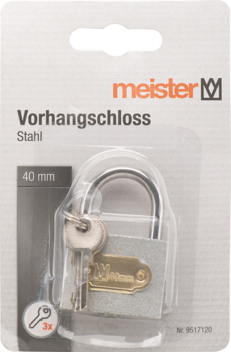 Afbeelding laden in galerijviewer, Meister hangslot staal 40mm w - wu9517120
