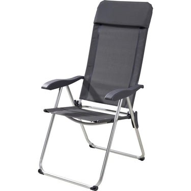 Campingstoel grijs 69x58x111cm