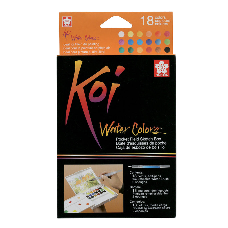 Afbeelding laden in galerijviewer, Sakura • koi aquarel sketchbox 18 + brush
