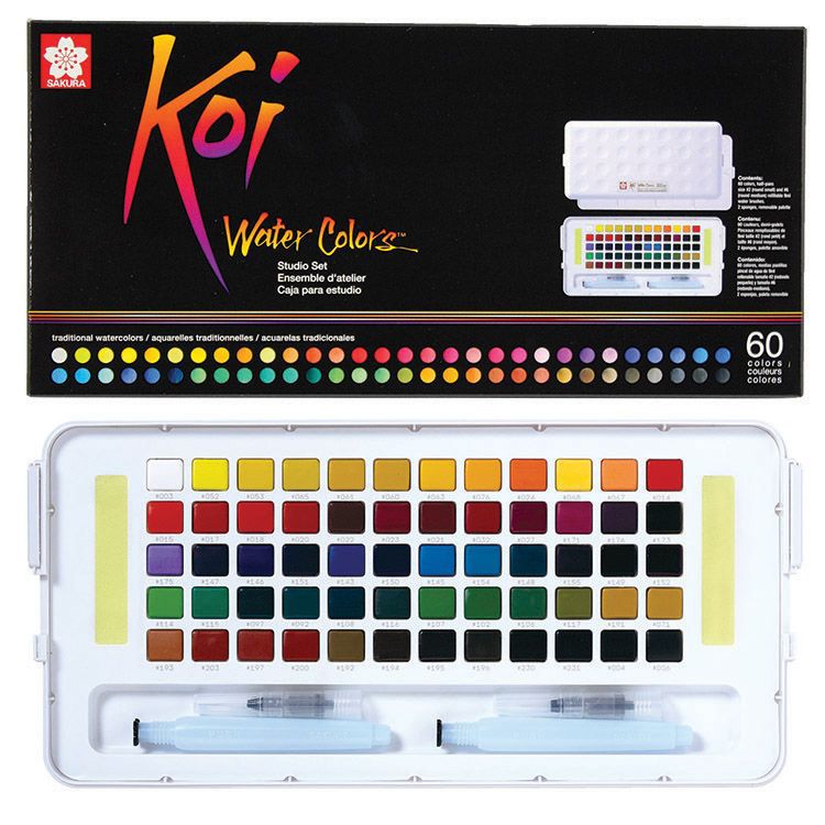 Afbeelding laden in galerijviewer, Sakura • koi aquarel sketchbox 60 + waterbrush
