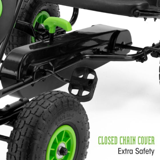 Afbeelding laden in galerijviewer, Xootz Viper Go Kart Skelter Junior Zwart Groen
