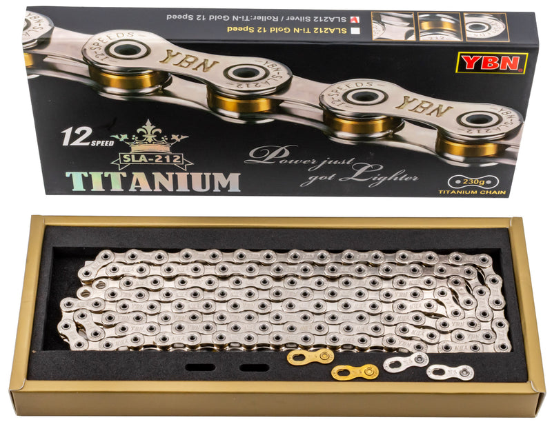 Afbeelding laden in galerijviewer, Ybn sla 212 s2 titanium 12-speed chain hollow pin
