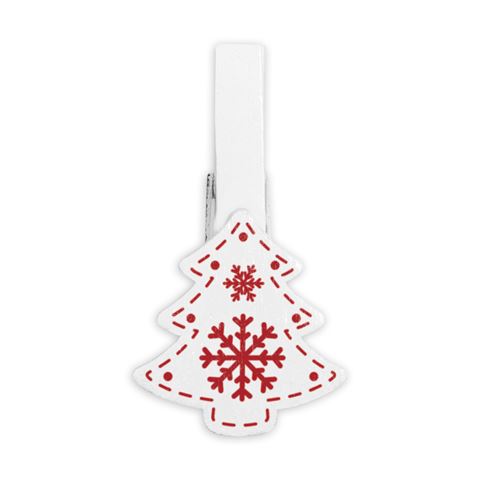 Afbeelding laden in galerijviewer, Zep Kerst Kit Wood Clips Red LK38R 8 Stuks
