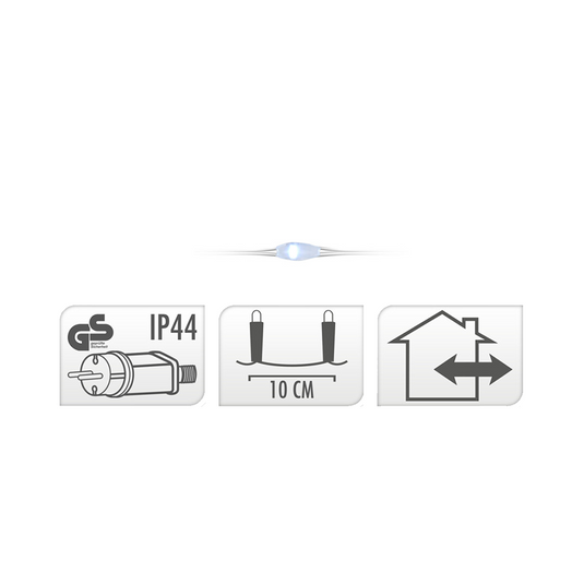 Zilverdraad led multicolor 80 leds 790cm