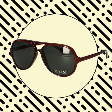 Spectrum zonnebril vintage piloot bruin dames