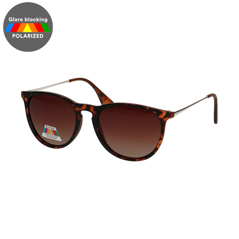 Afbeelding laden in galerijviewer, Spectrum polarized zonnebril rond tortoise goud bruin dames
