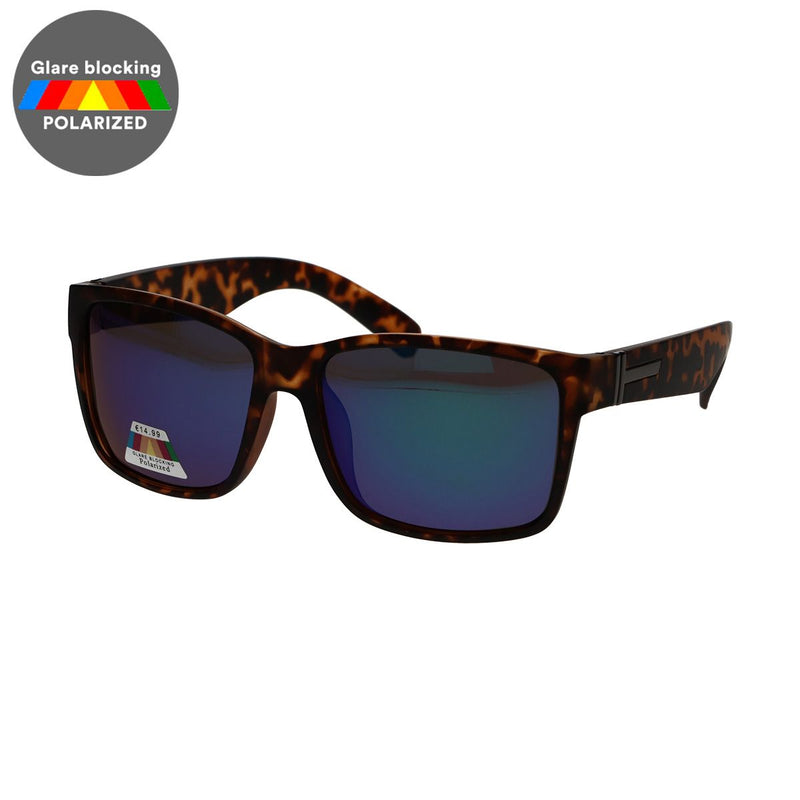 Afbeelding laden in galerijviewer, Spectrum polarized zonnebril vierkant tortoise blauw groenunisex
