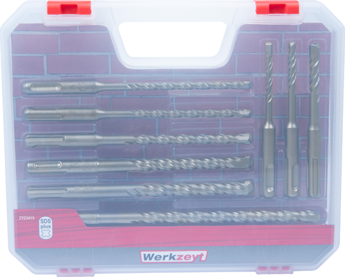 Afbeelding laden in galerijviewer, Werkzeyt set boren sds+ 10dlg - zy23415
