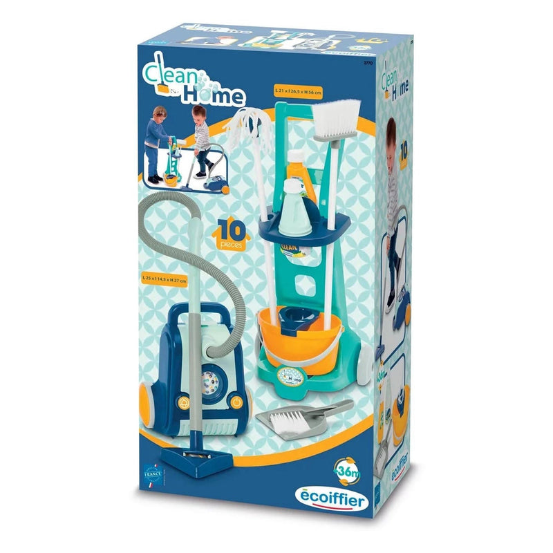 Afbeelding laden in galerijviewer, Ecoiffier Clean Home Schoonmaakkar met Stofzuiger
