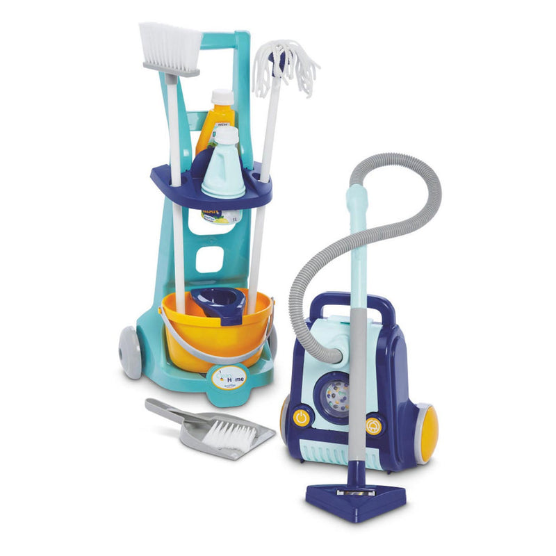 Afbeelding laden in galerijviewer, Ecoiffier Clean Home Schoonmaakkar met Stofzuiger
