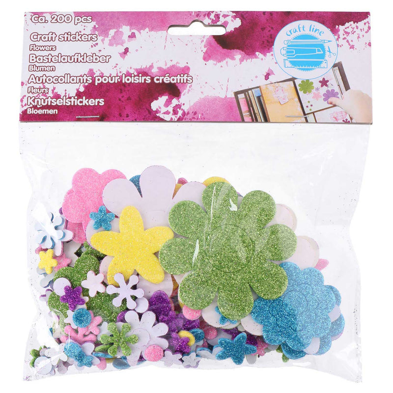 Afbeelding laden in galerijviewer, Knutsel Stickers Bloemen, 200st.
